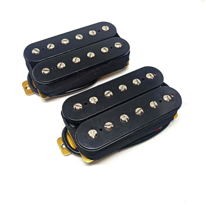 iuso humbucker doppia fila poli nero set