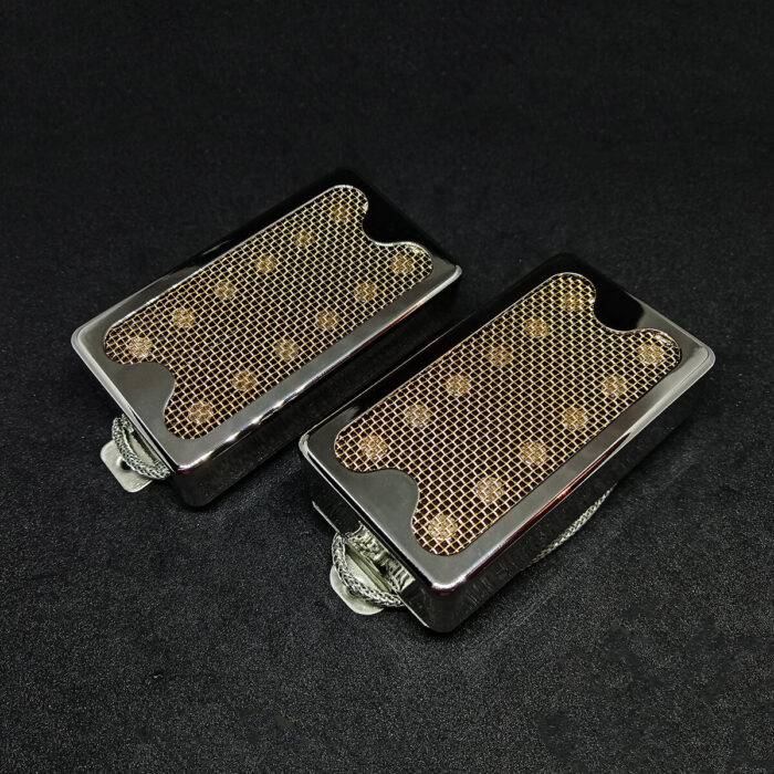 set iuso humbucker gold mesh blacktop cover