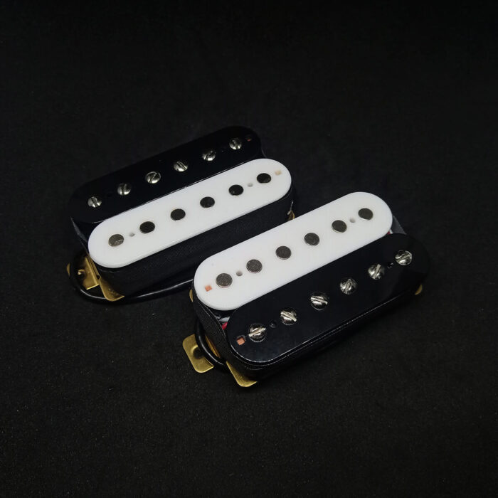 set iuso humbucker brass reverse zebra white black